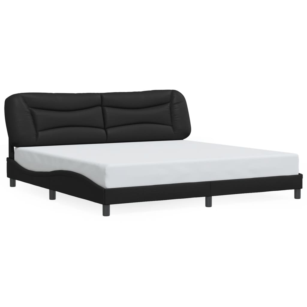 vidaXL Cadre de lit sans matelas noir 200x200 cm similicuir