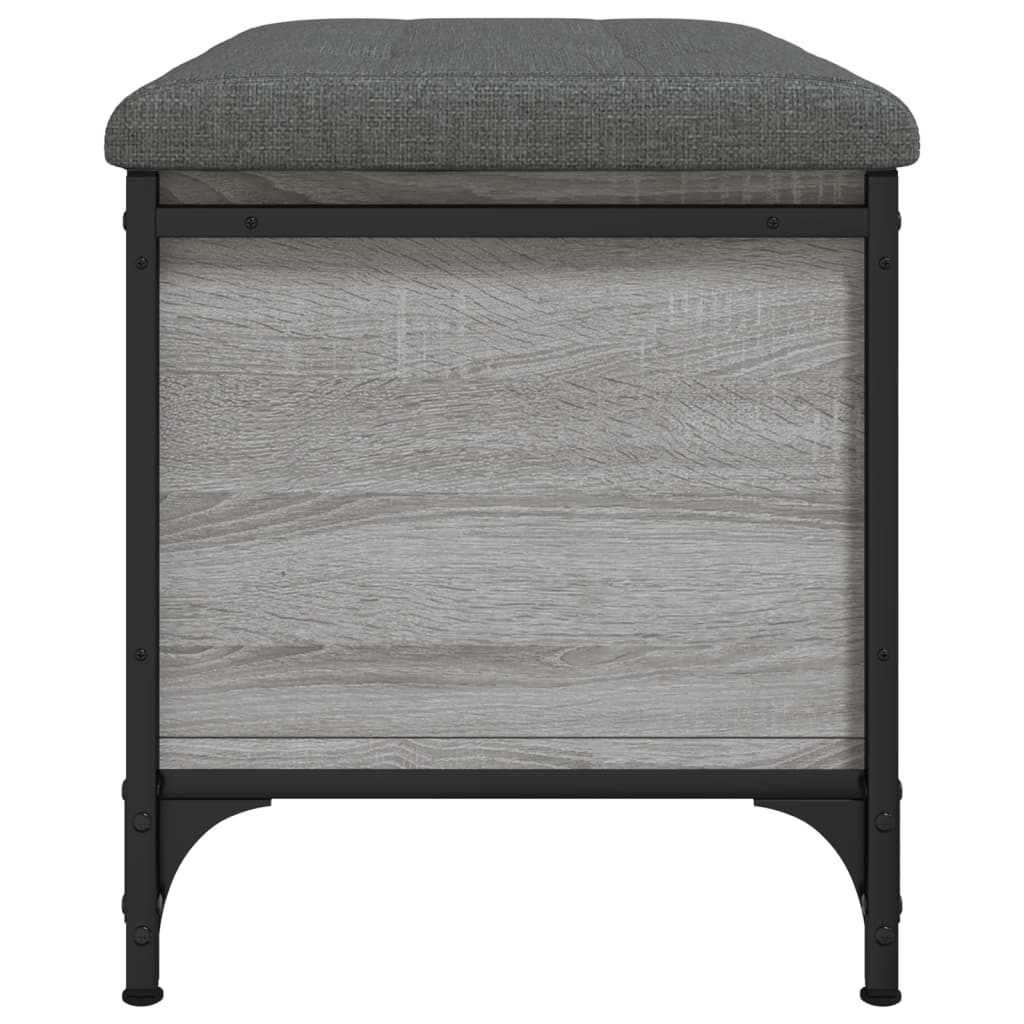 vidaXL Banc de rangement sonoma gris 62x42x45 cm bois d'ingénierie