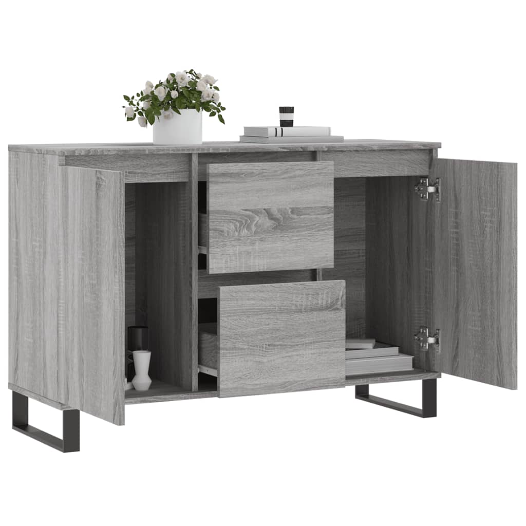 vidaXL Buffet sonoma gris 104x35x70 cm bois d'ingénierie