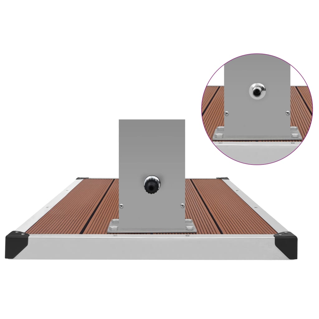 vidaXL Douche d'extérieur avec receveur WPC Acier inoxydable