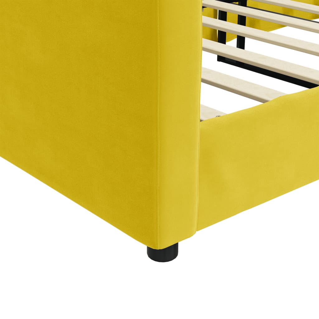 vidaXL Lit de repos sans matelas jaune 80x200 cm velours