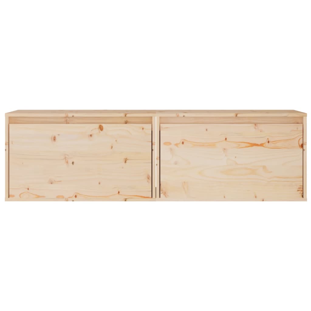 vidaXL Armoires murales 2 pcs 60x30x35 cm Bois de pin massif