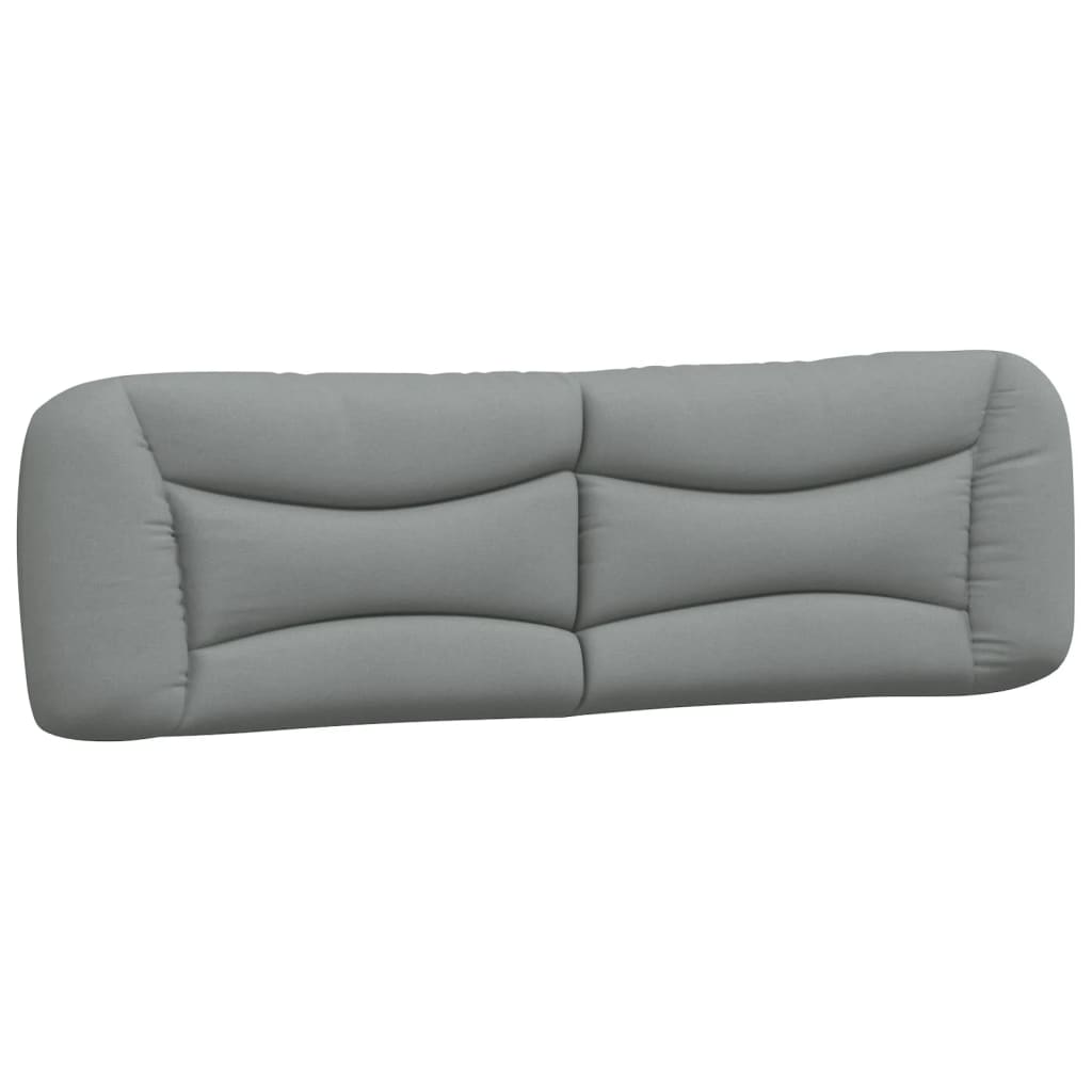 vidaXL Coussin de tête de lit gris clair 180 cm tissu