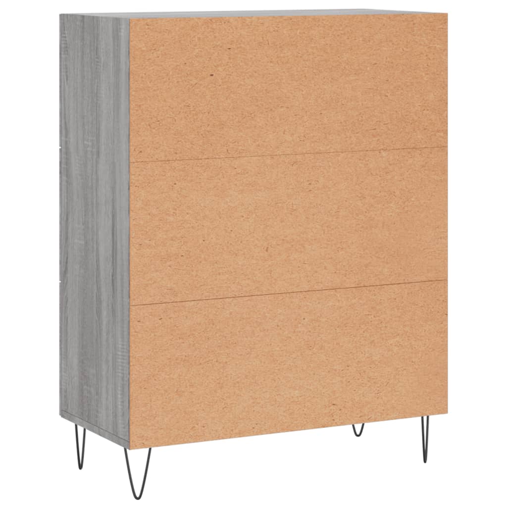 vidaXL Buffet sonoma gris 69,5x34x90 cm bois d'ingénierie