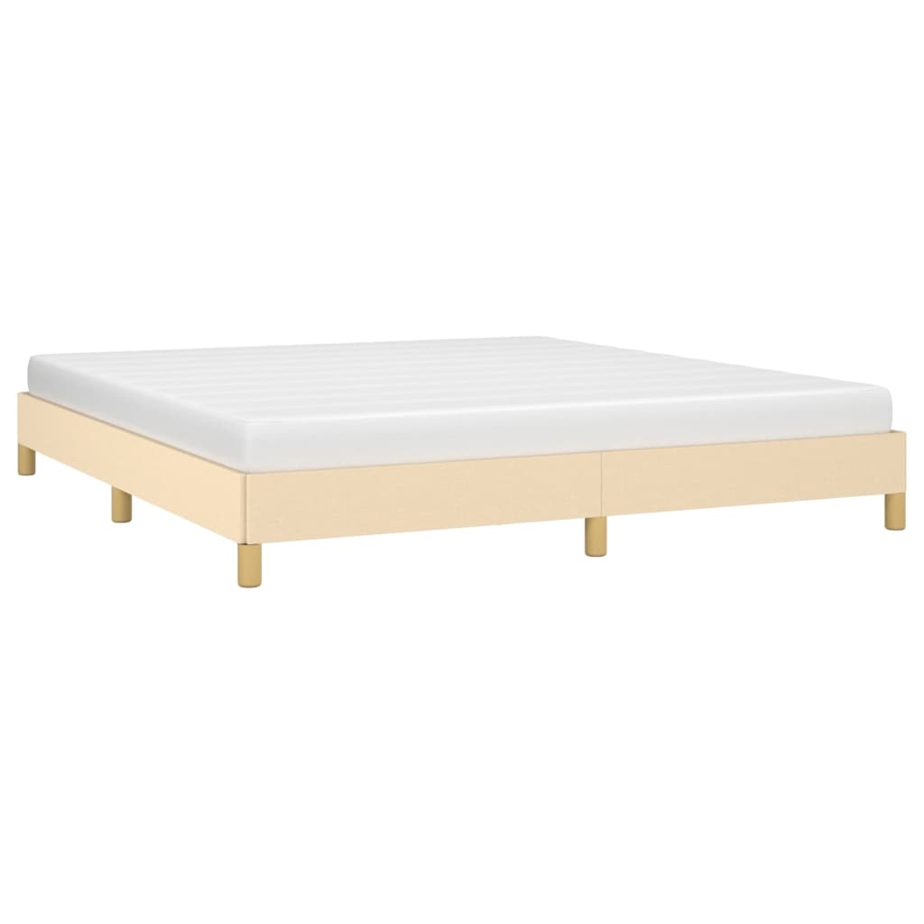 vidaXL Cadre de lit sans matelas crème 180x200 cm tissu