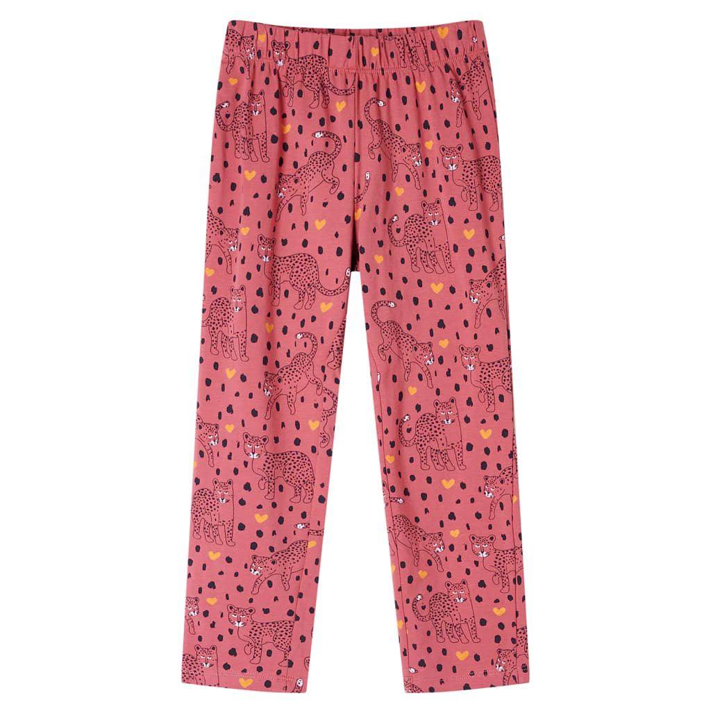 Pyjamas enfants à manches longues rose ancien 104