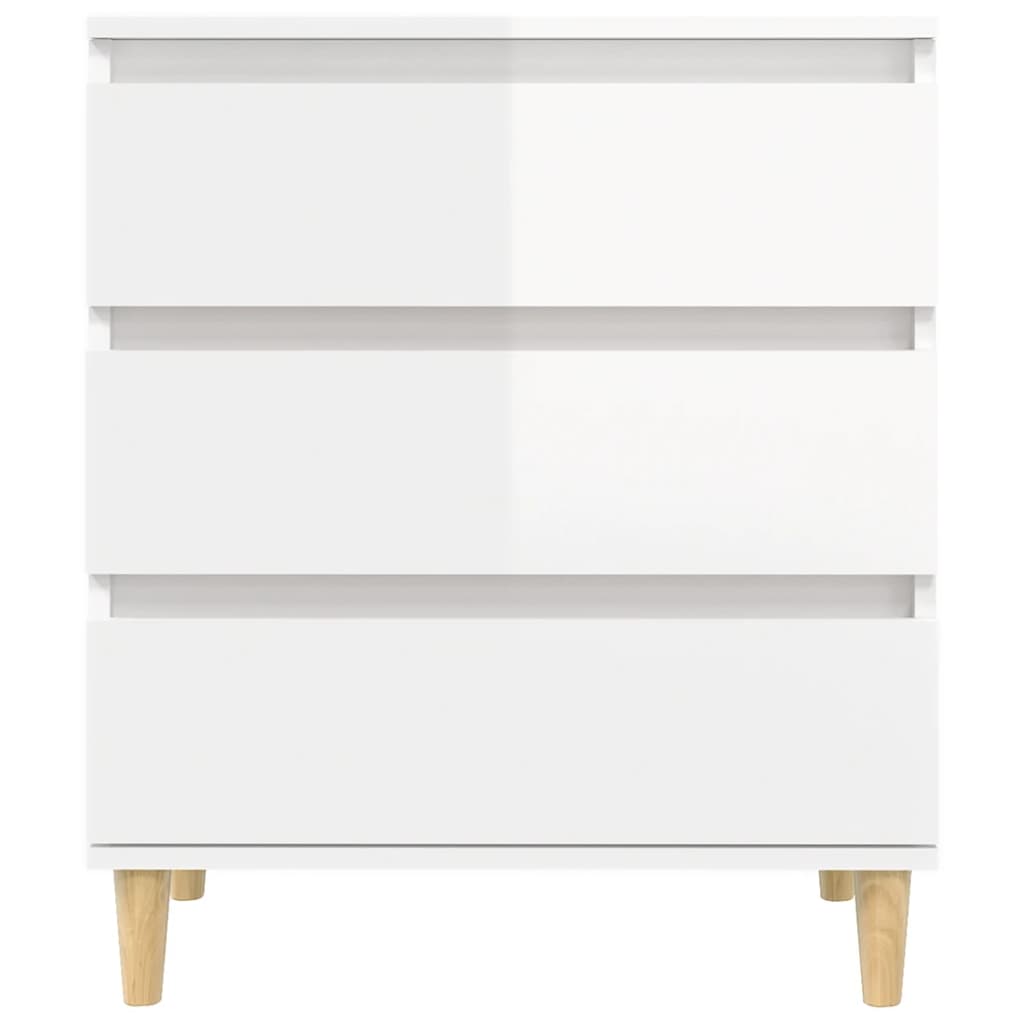 vidaXL Buffet Blanc brillant 60x35x70 cm Bois d'ingénierie