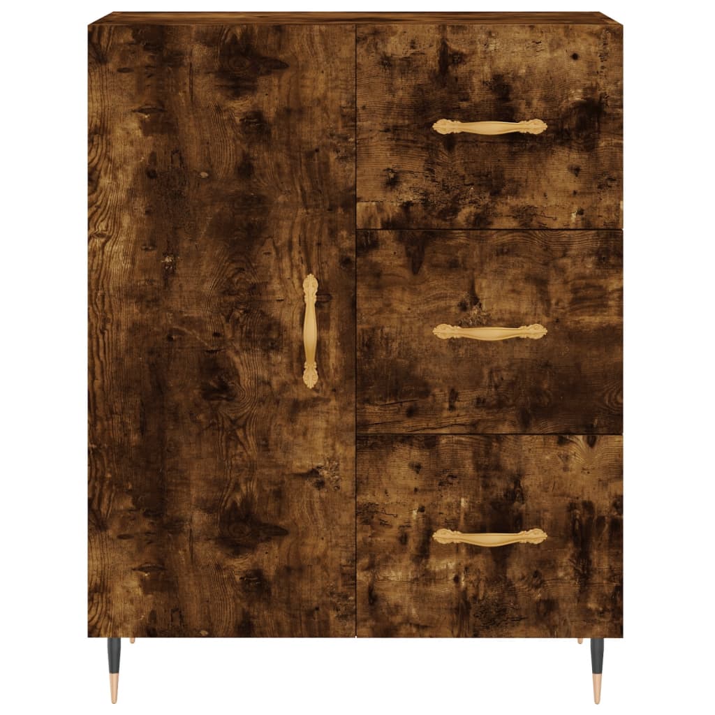 vidaXL Buffet chêne fumé 69,5x34x90 cm bois d'ingénierie