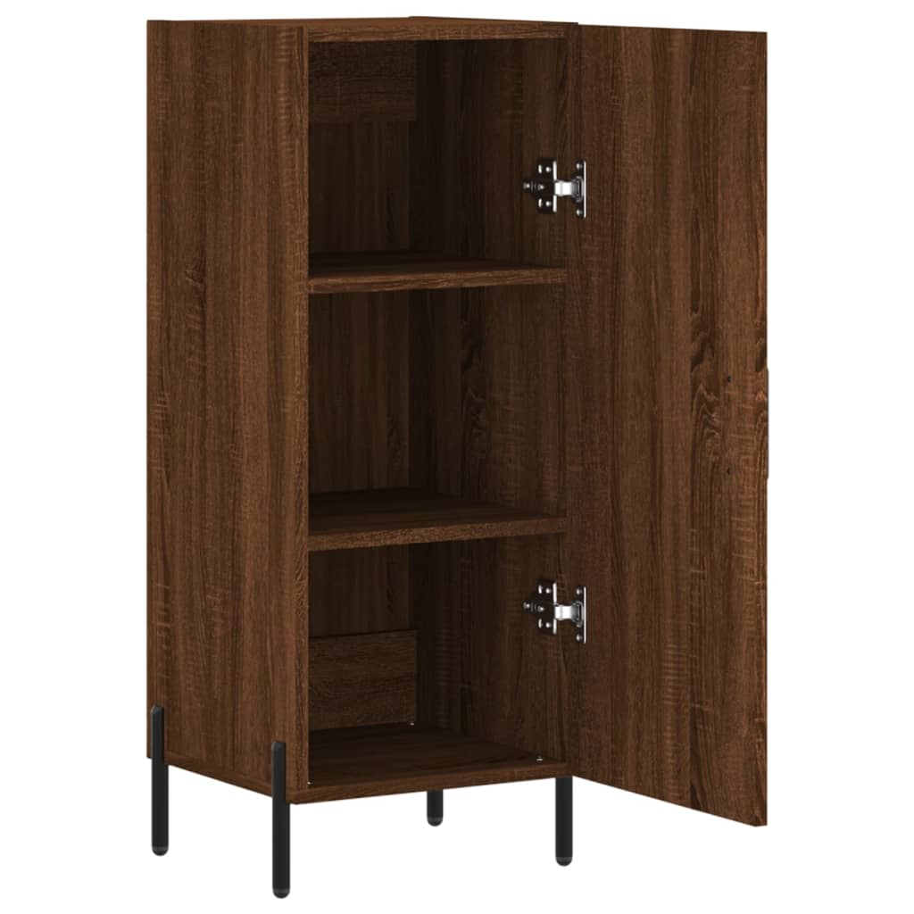 vidaXL Buffet Chêne marron 34,5x34x90 cm Bois d'ingénierie