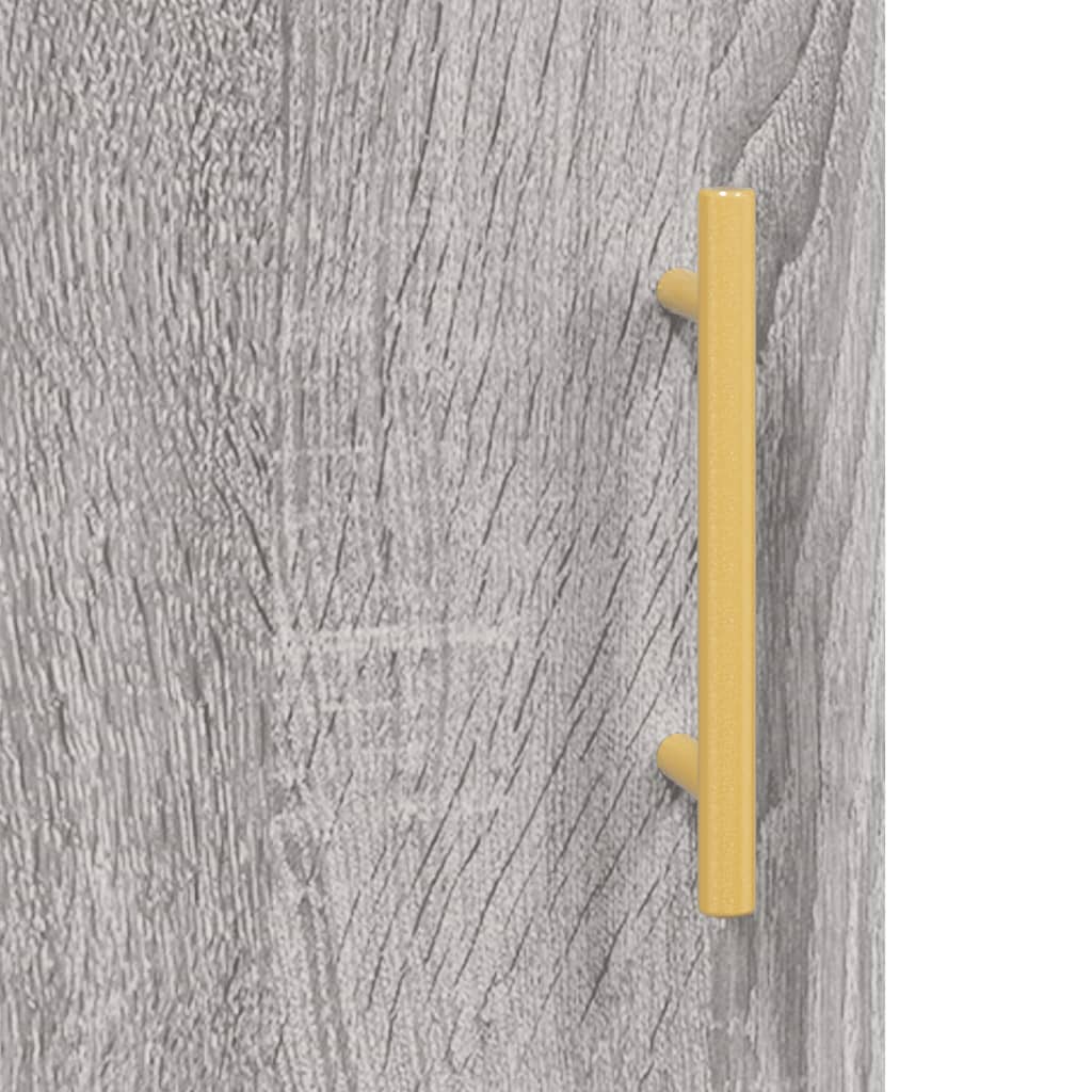 vidaXL Buffet haut Sonoma gris 69,5x34x180 cm Bois d'ingénierie