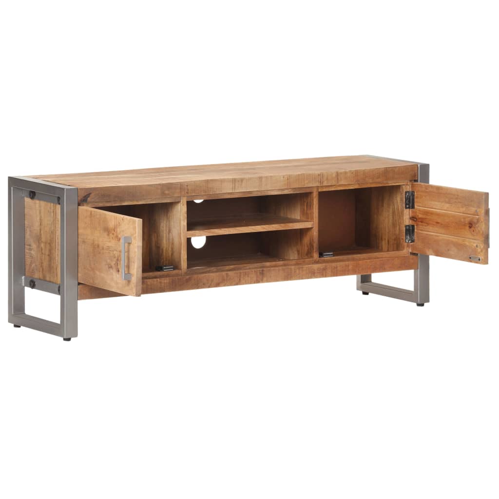 vidaXL Meuble TV 120x30x40 cm Bois de manguier brut