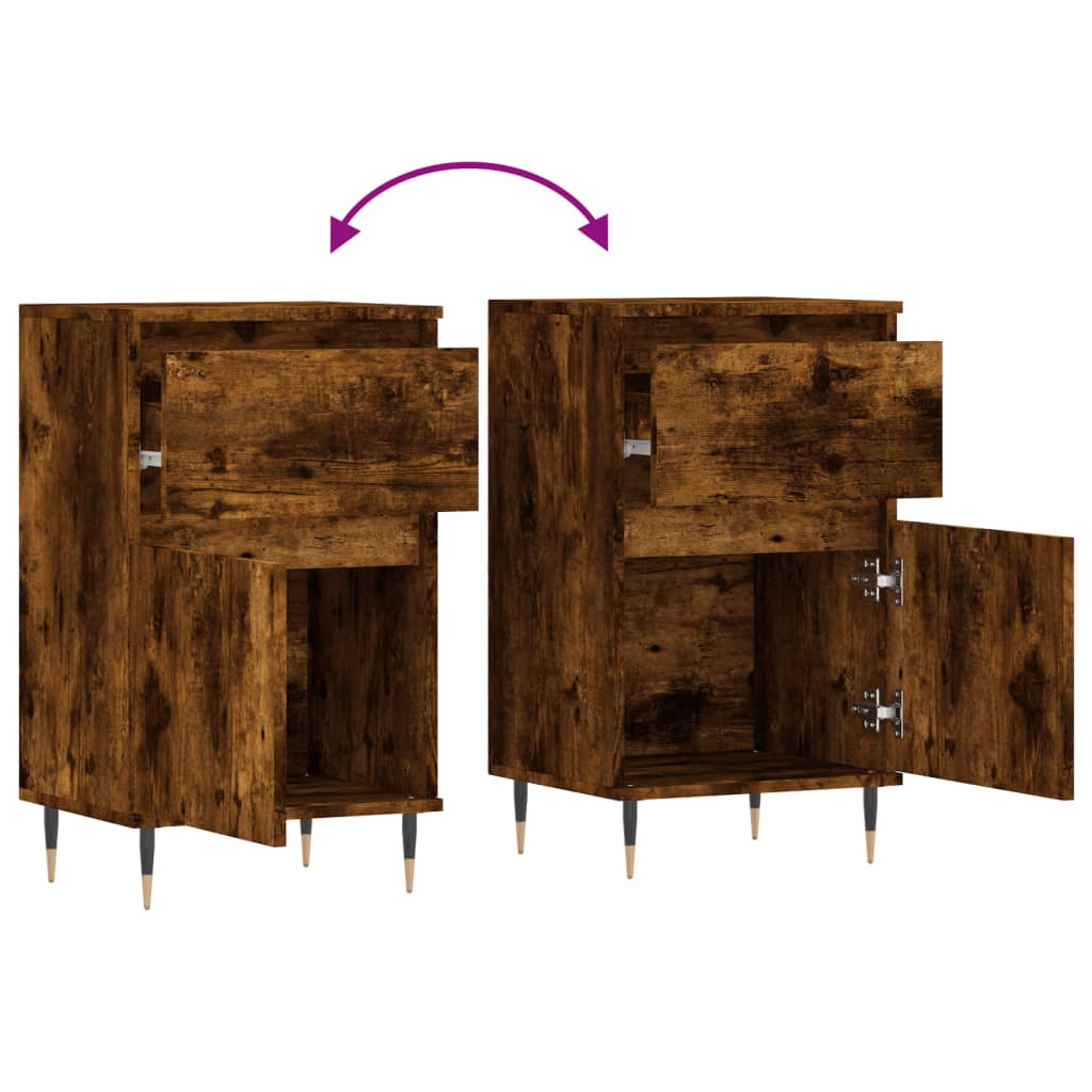 vidaXL Buffet chêne fumé 40x35x70 cm bois d'ingénierie