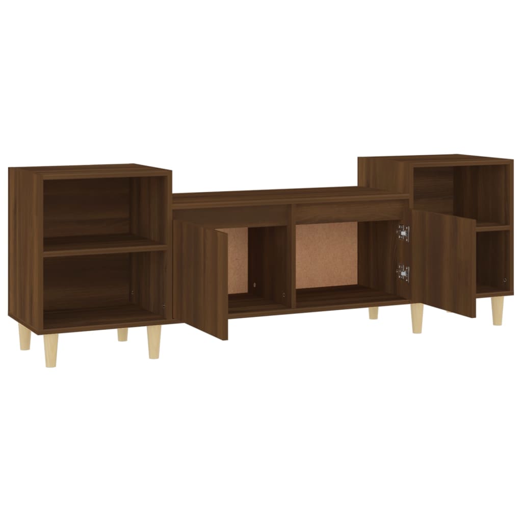 vidaXL Meuble TV Chêne marron 160x35x55 cm Bois d'ingénierie