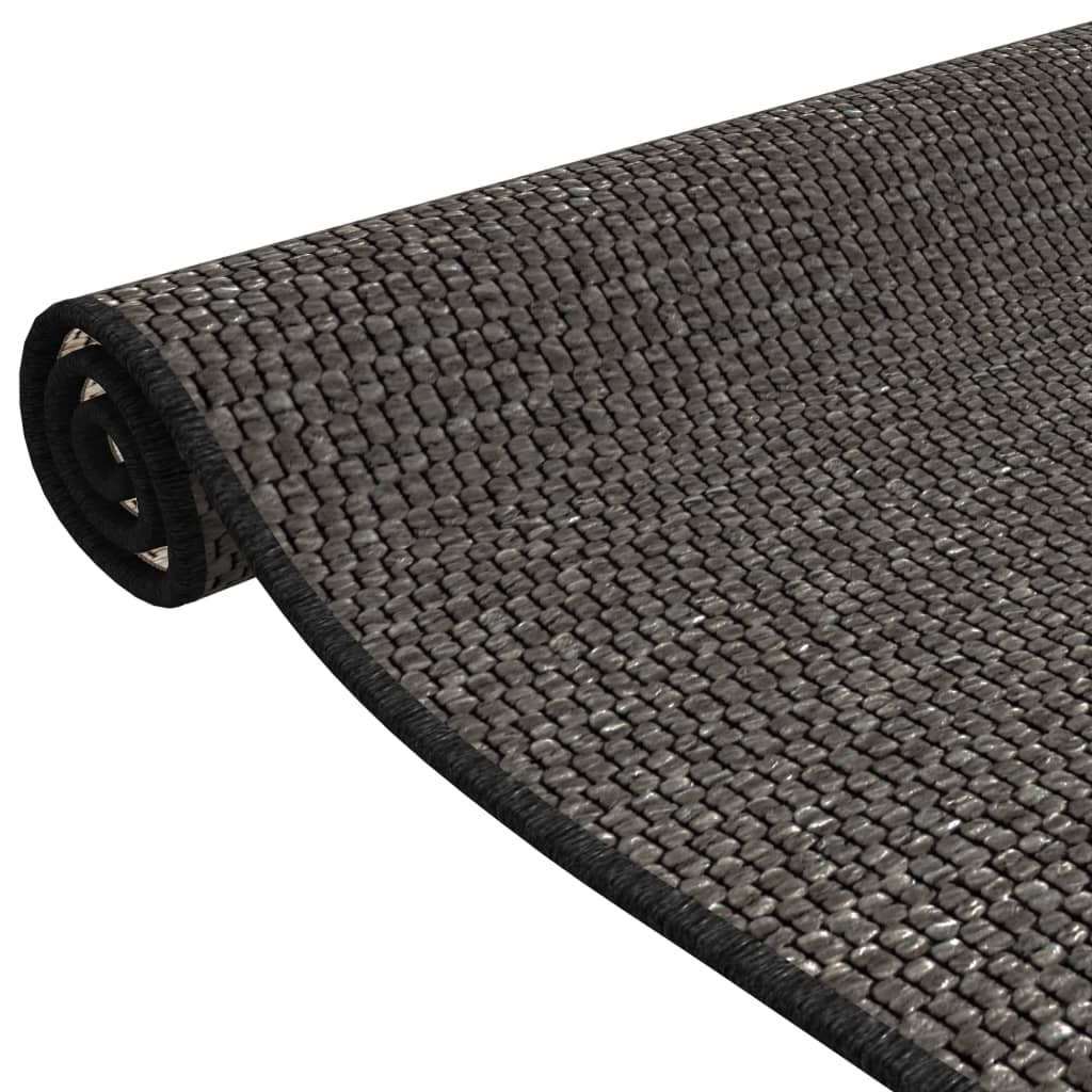 vidaXL Tapis de couloir aspect sisal anthracite 80x150 cm