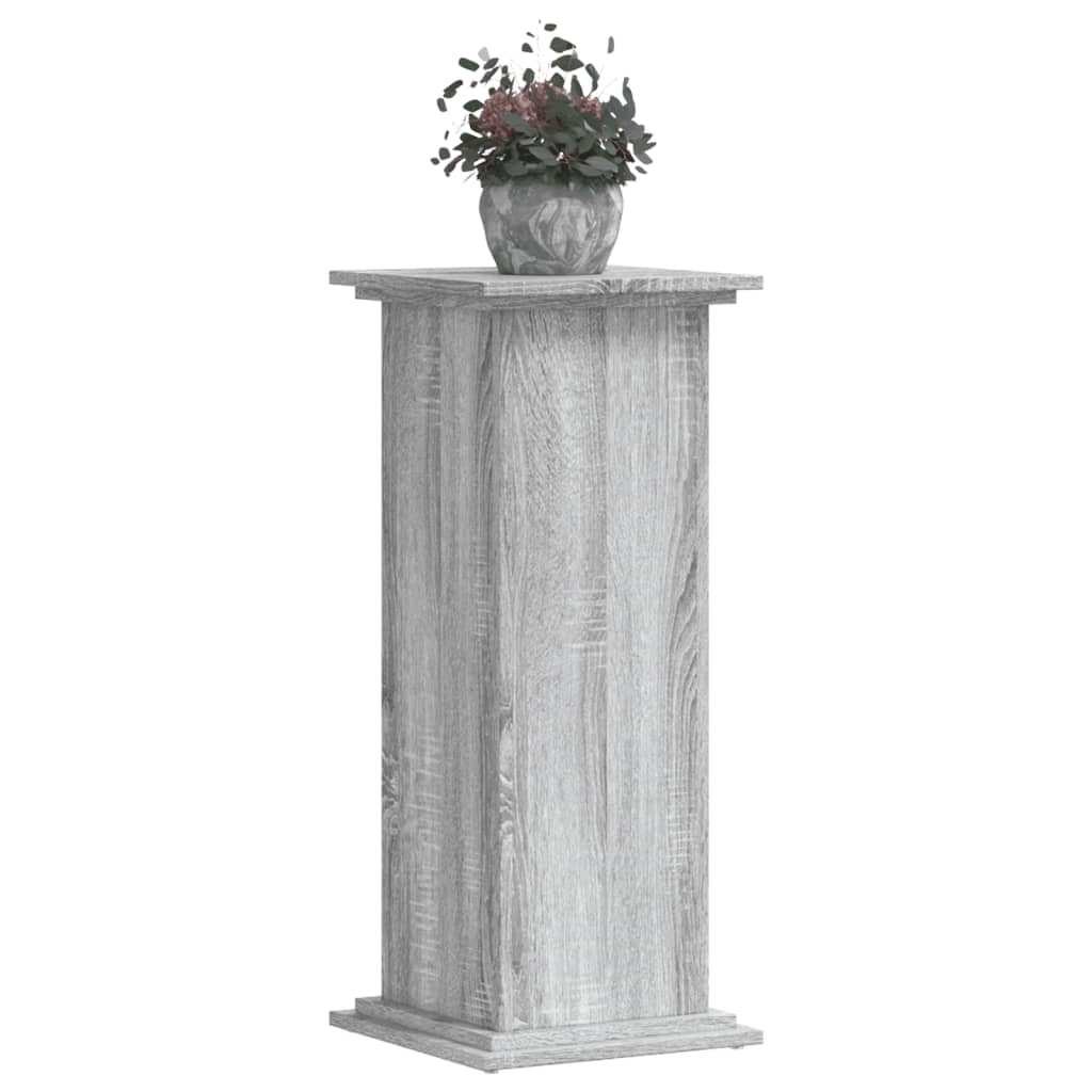 vidaXL Support pour plantes sonoma gris 33x33x80 cm bois d'ingénierie