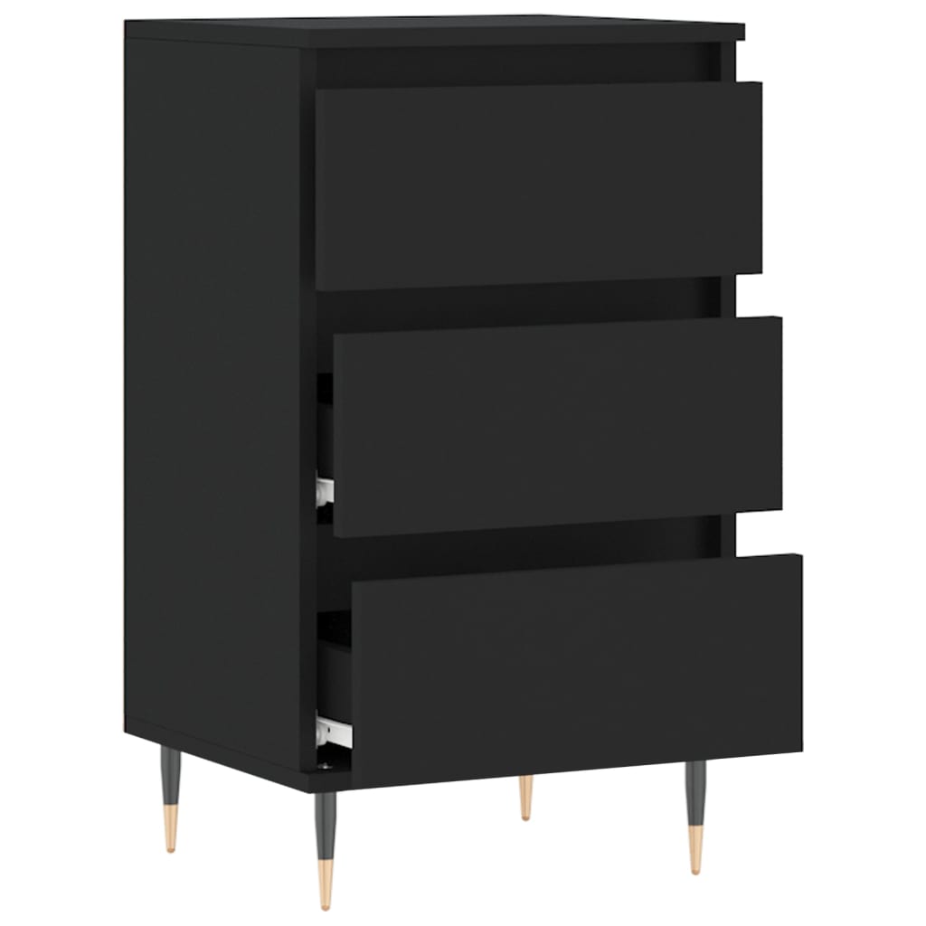 vidaXL Buffet noir 40x35x70 cm bois d’ingénierie