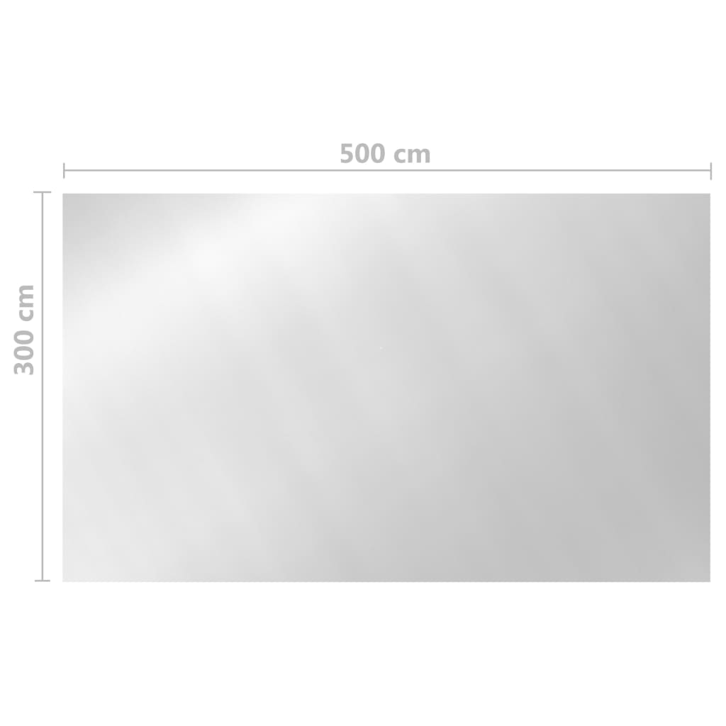 vidaXL Couverture de piscine rectangulaire 500x300 cm PE Argenté