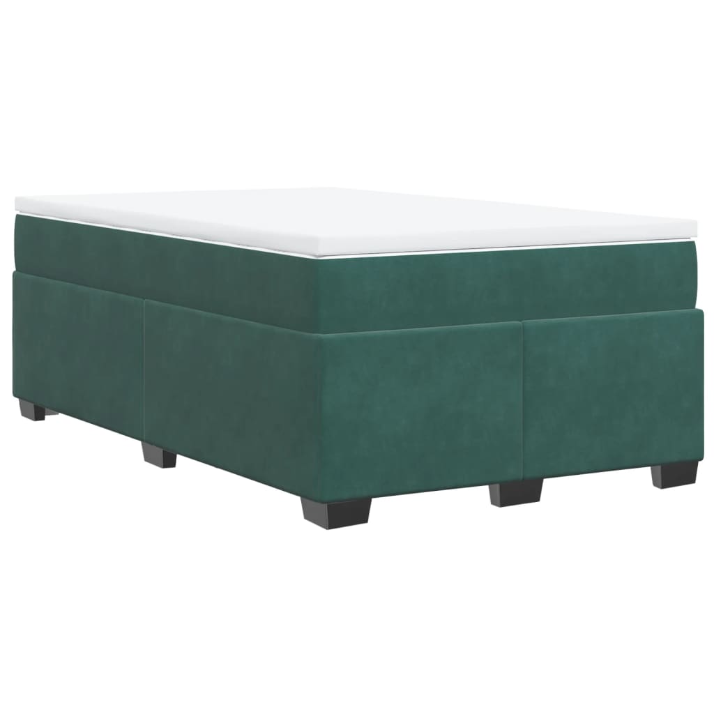 vidaXL Sommier à lattes de lit avec matelas vert foncé 120x190 cm