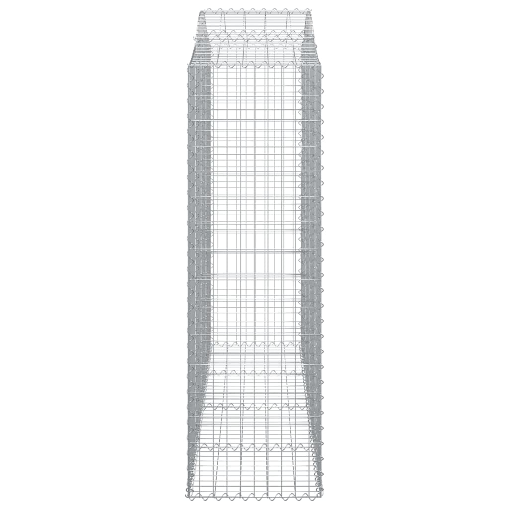 vidaXL Paniers à gabions arqués 2 pcs 200x50x160/180 cm Fer galvanisé