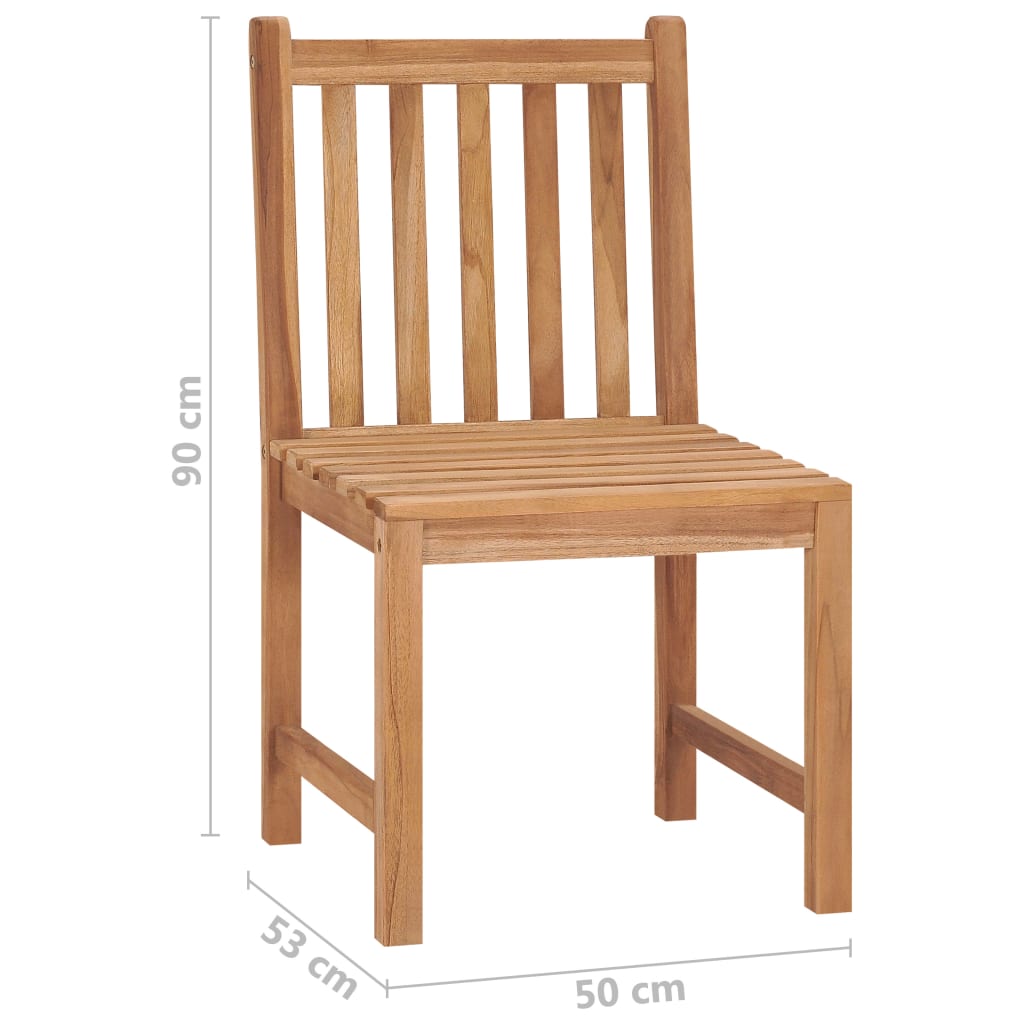 vidaXL Chaises de jardin lot de 6 Bois de teck solide