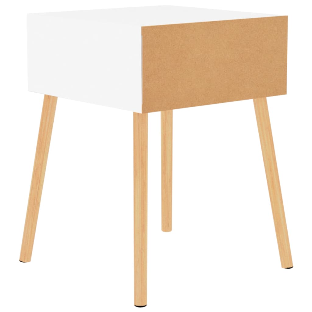 vidaXL Tables de chevet 2 pcs Blanc 40x40x56 cm Bois d'ingénierie