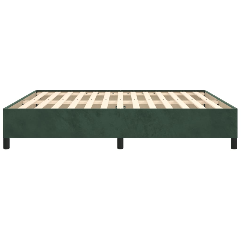 vidaXL Cadre de lit sans matelas vert foncé 160x200 cm velours