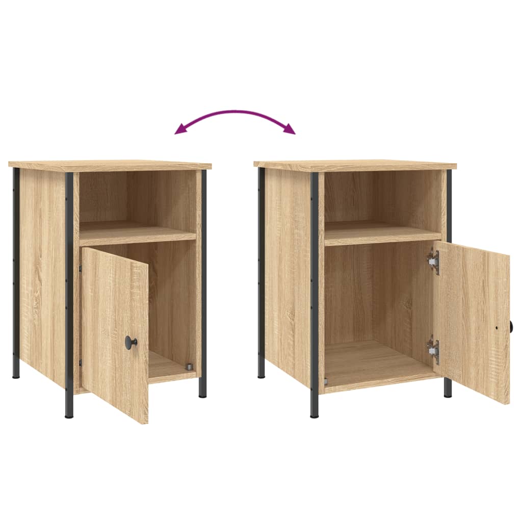 vidaXL Tables de chevet 2pcs chêne sonoma 40x42x60cm bois d'ingénierie