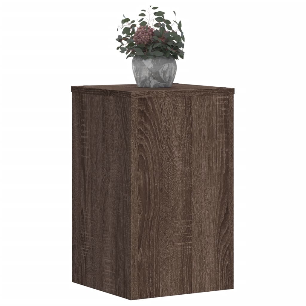 vidaXL Supports pour plantes 2 pcs chêne marron bois d'ingénierie