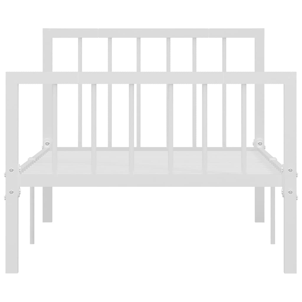 vidaXL Cadre de lit sans matelas blanc métal 90x200 cm