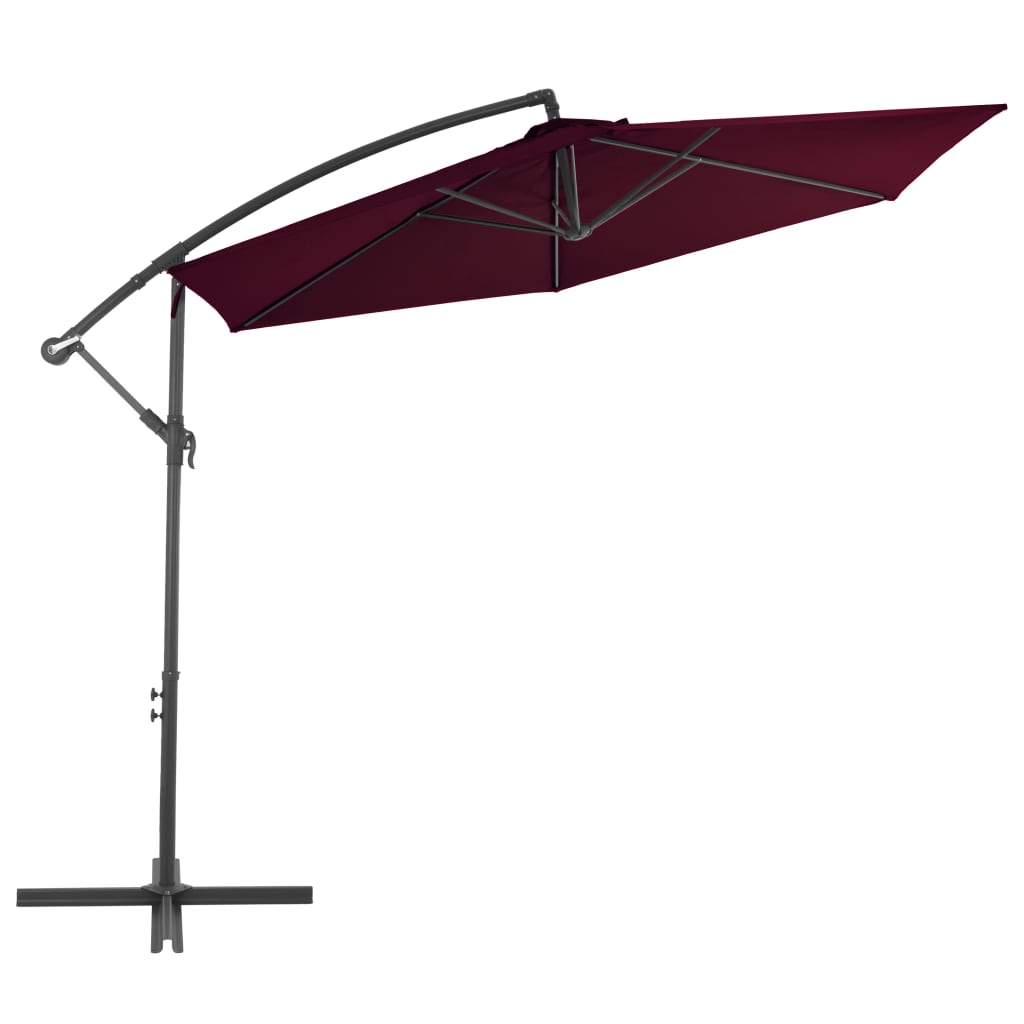 vidaXL Parasol de jardin en porte-à-faux avec mât en aluminium