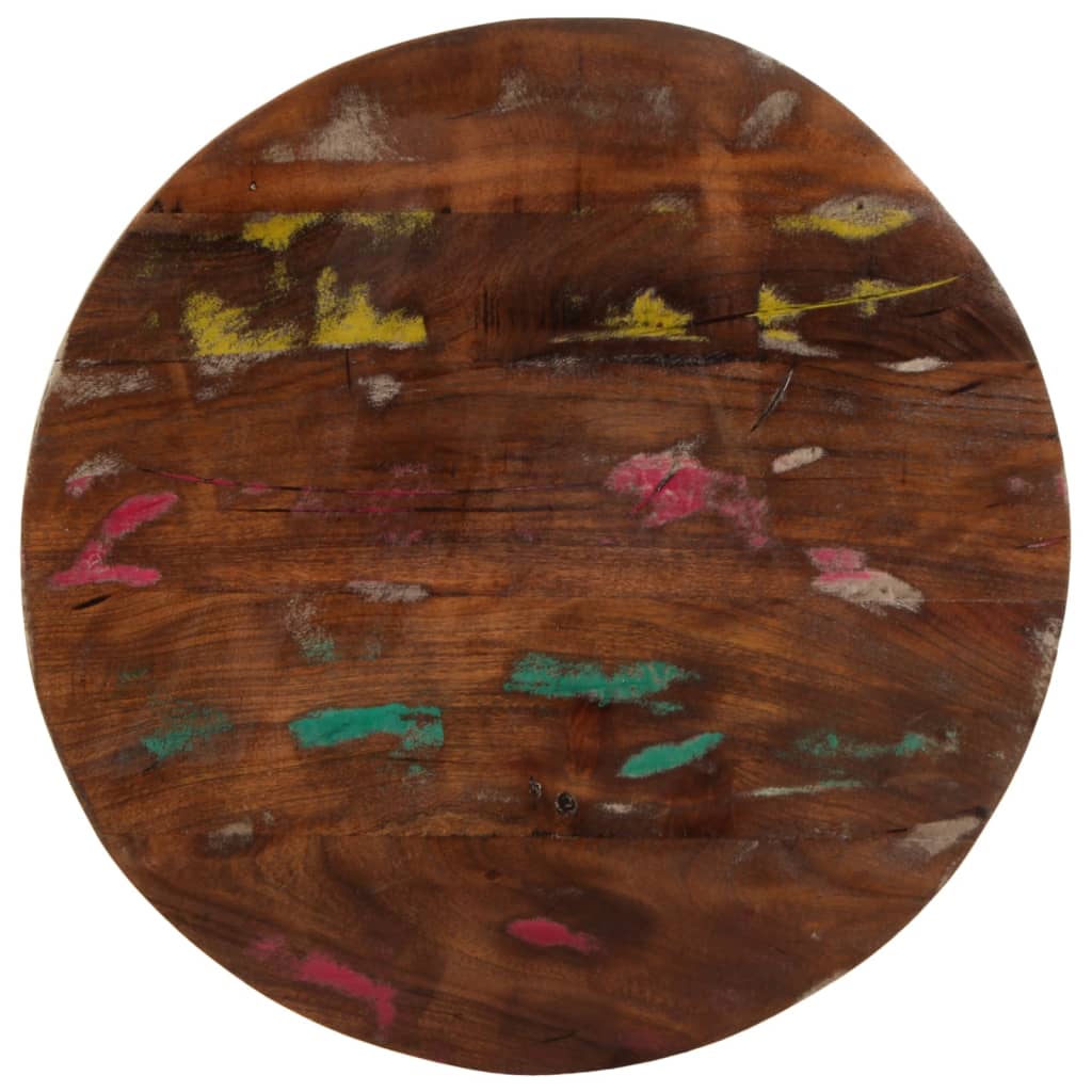 vidaXL Dessus de table Ø 40x3,8 cm rond bois massif de récupération