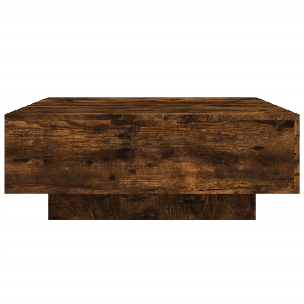 vidaXL Table basse chêne fumé 80x80x31 cm bois d'ingénierie