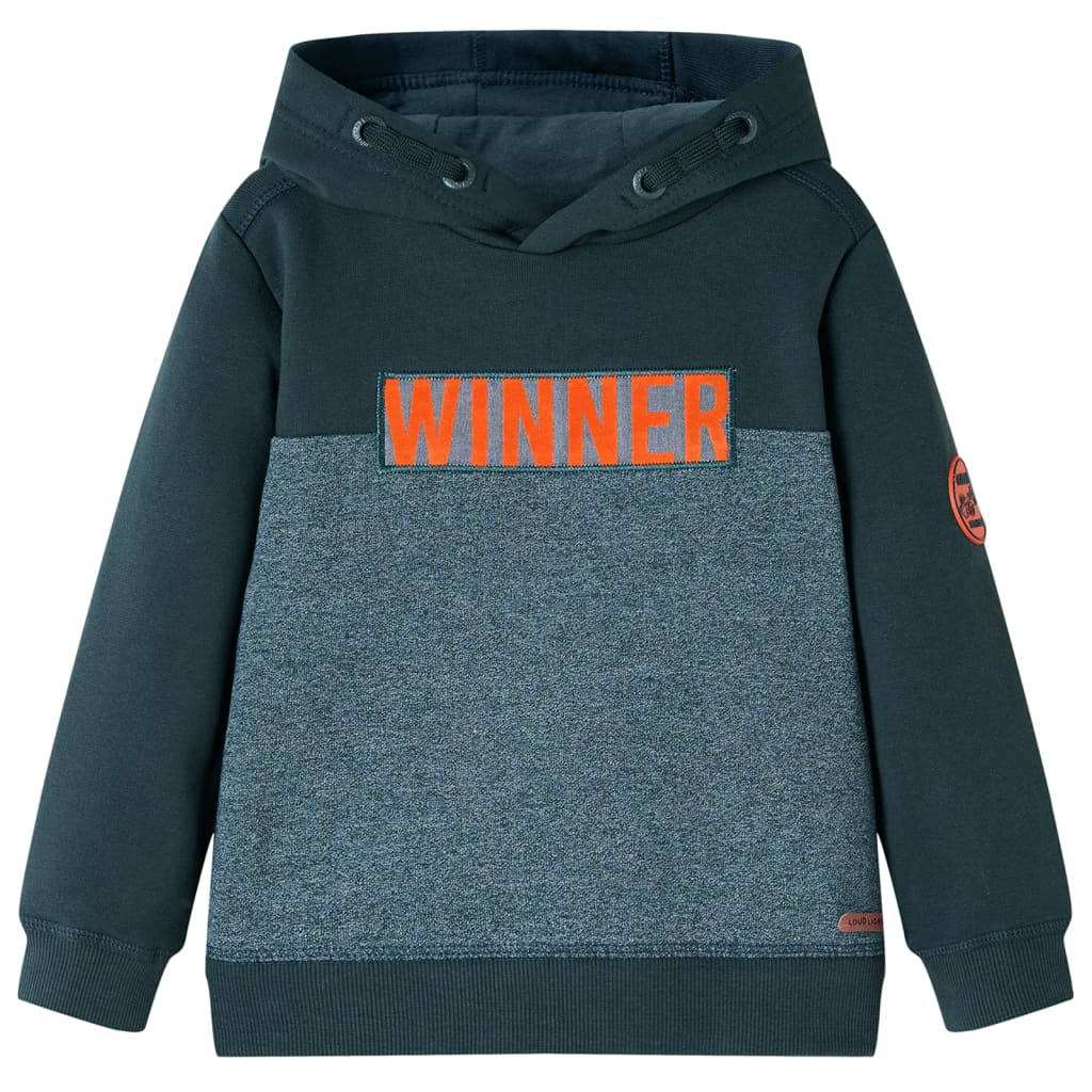 Sweatshirt à capuche pour enfants vert foncé 104