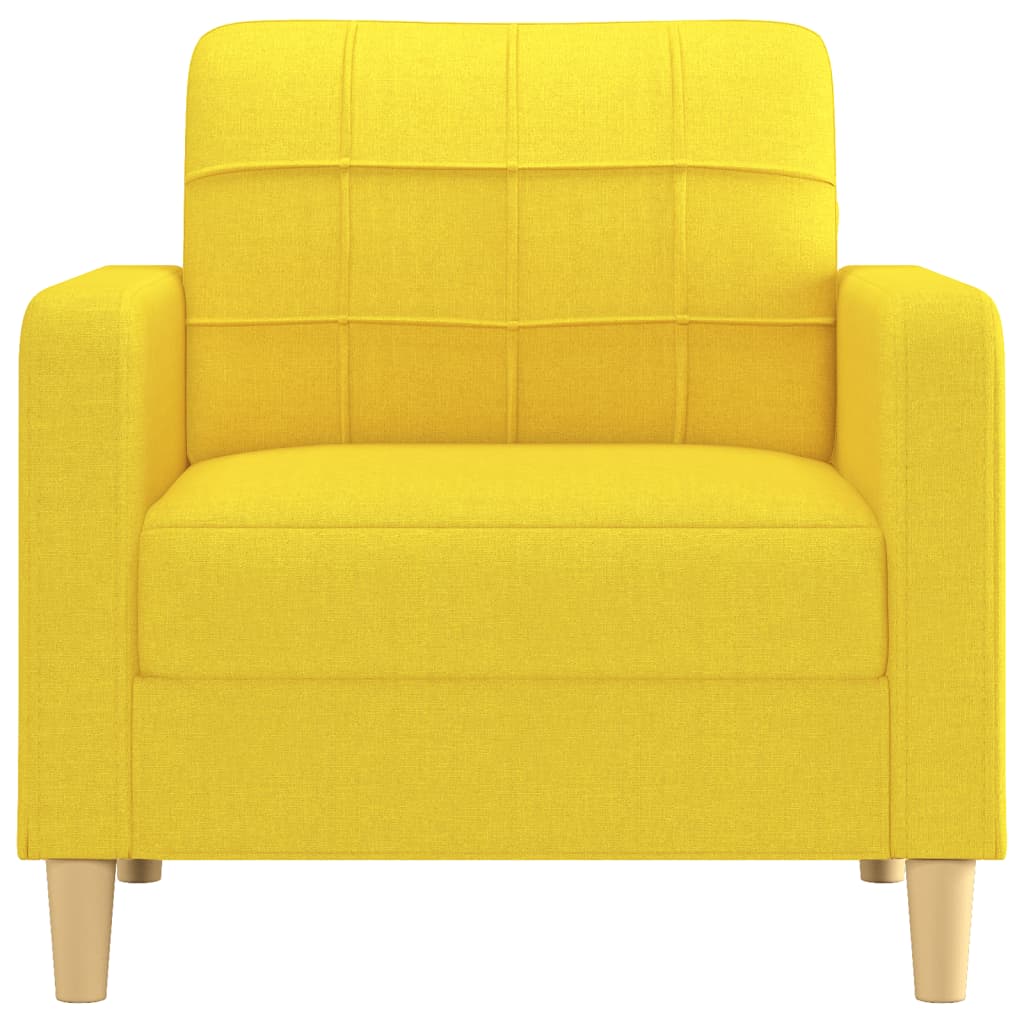 vidaXL Fauteuil Jaune clair 60 cm Tissu