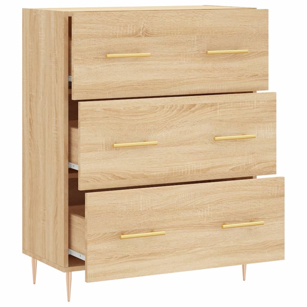 vidaXL Buffet chêne sonoma 69,5x34x90 cm bois d'ingénierie