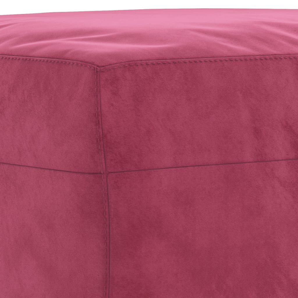 vidaXL Repose-pied Rouge bordeaux 60x50x41 cm Velours