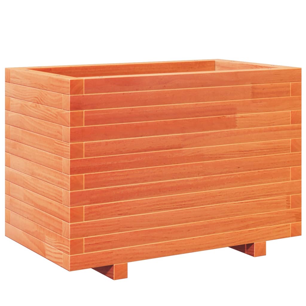 vidaXL Jardinière cire marron 70x40x49,5 cm bois de pin massif