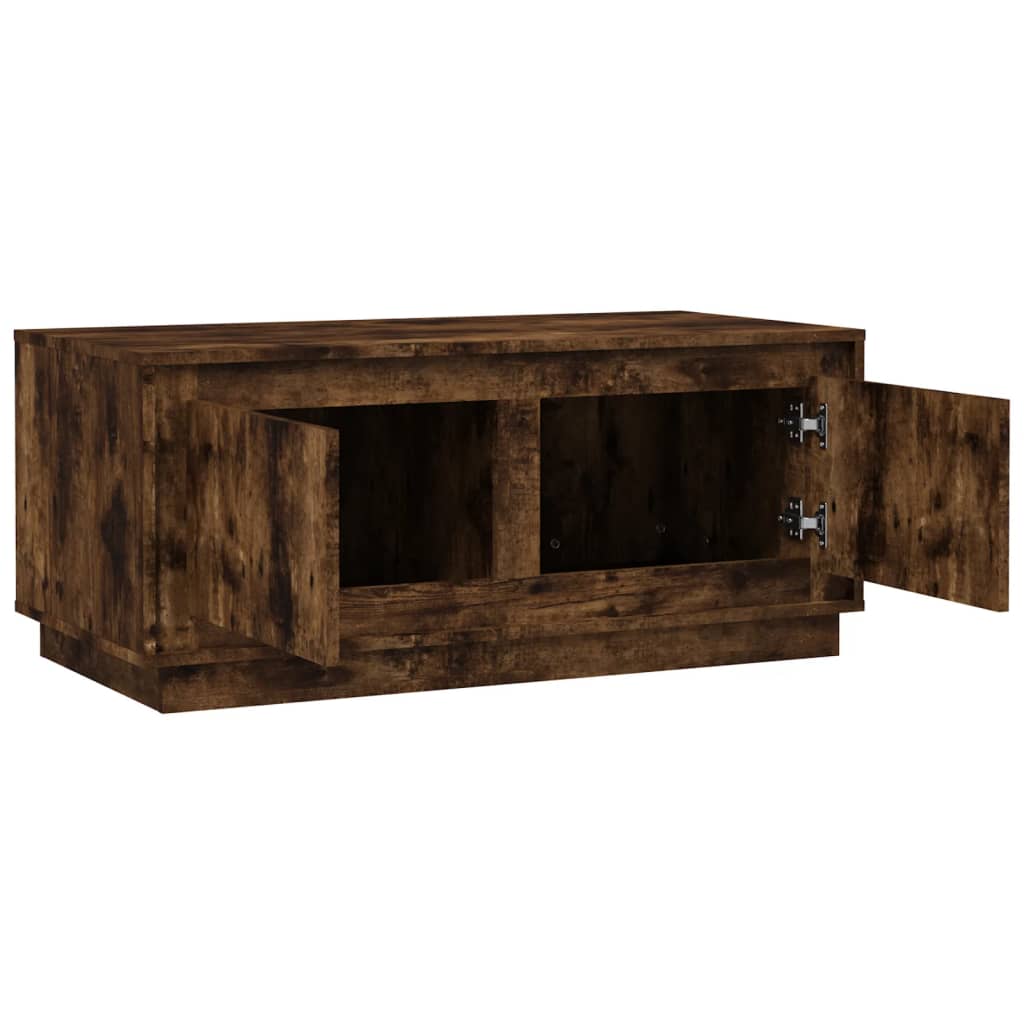 vidaXL Table basse chêne fumé 102x50x44 cm bois d'ingénierie