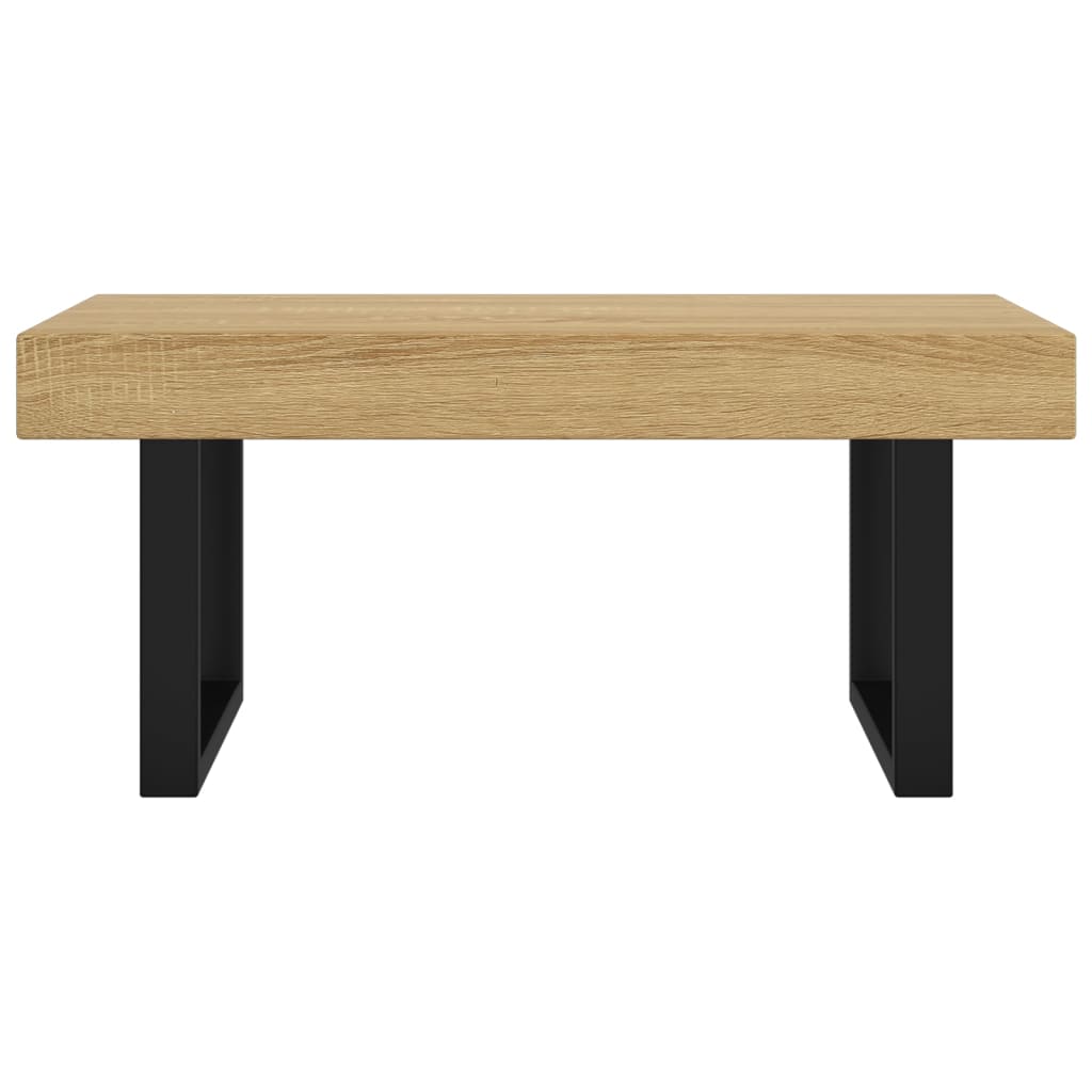 vidaXL Table basse Marron clair et noir 90x45x40 cm MDF et fer