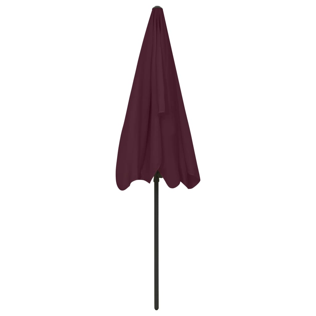 vidaXL Parasol de plage rouge bordeaux 200x125 cm