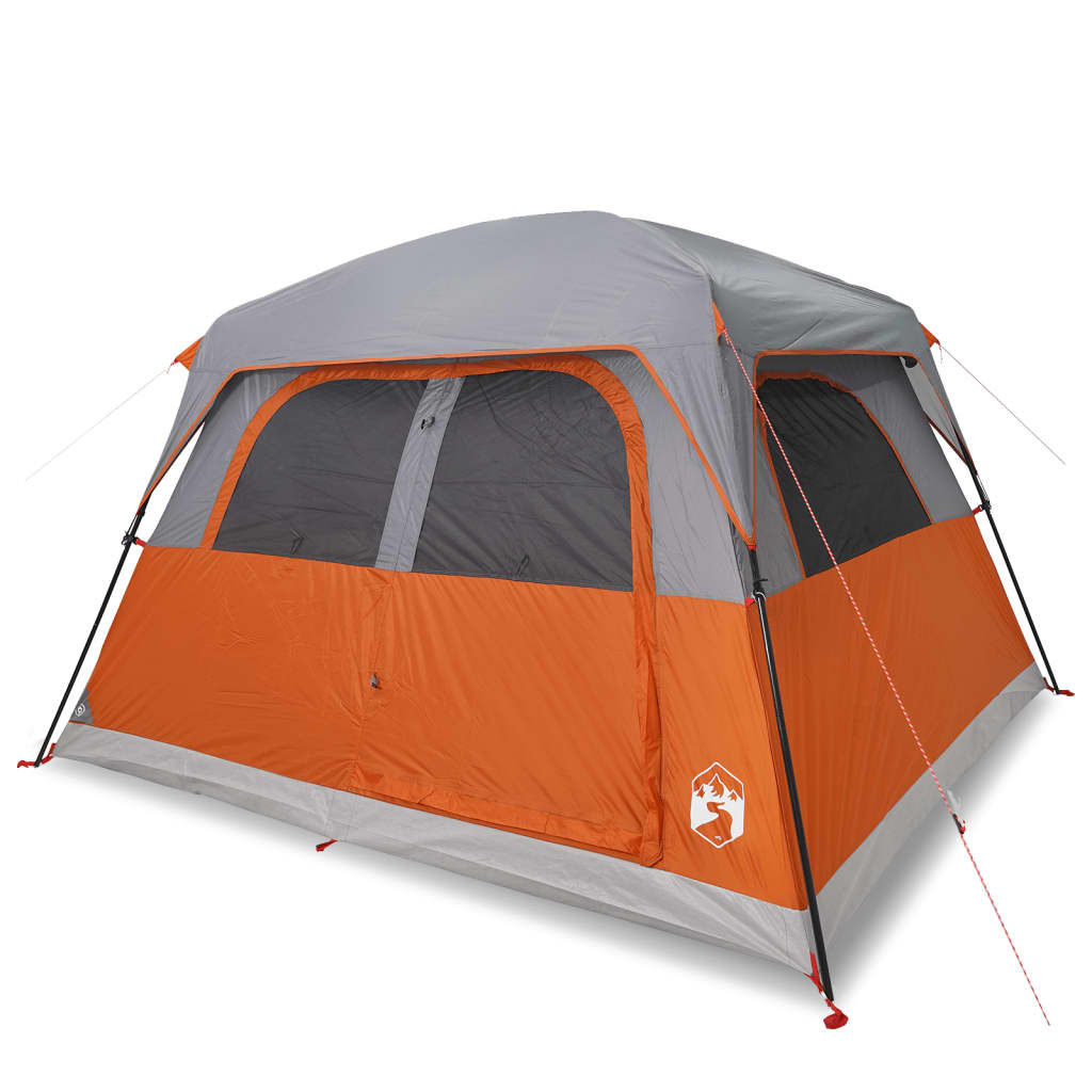 vidaXL Tente de cabine familiale 6 personnes orange imperméable