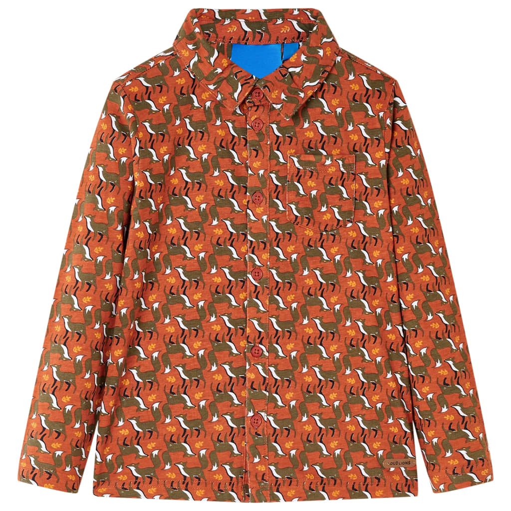 Chemise pour enfants rouillé clair 140