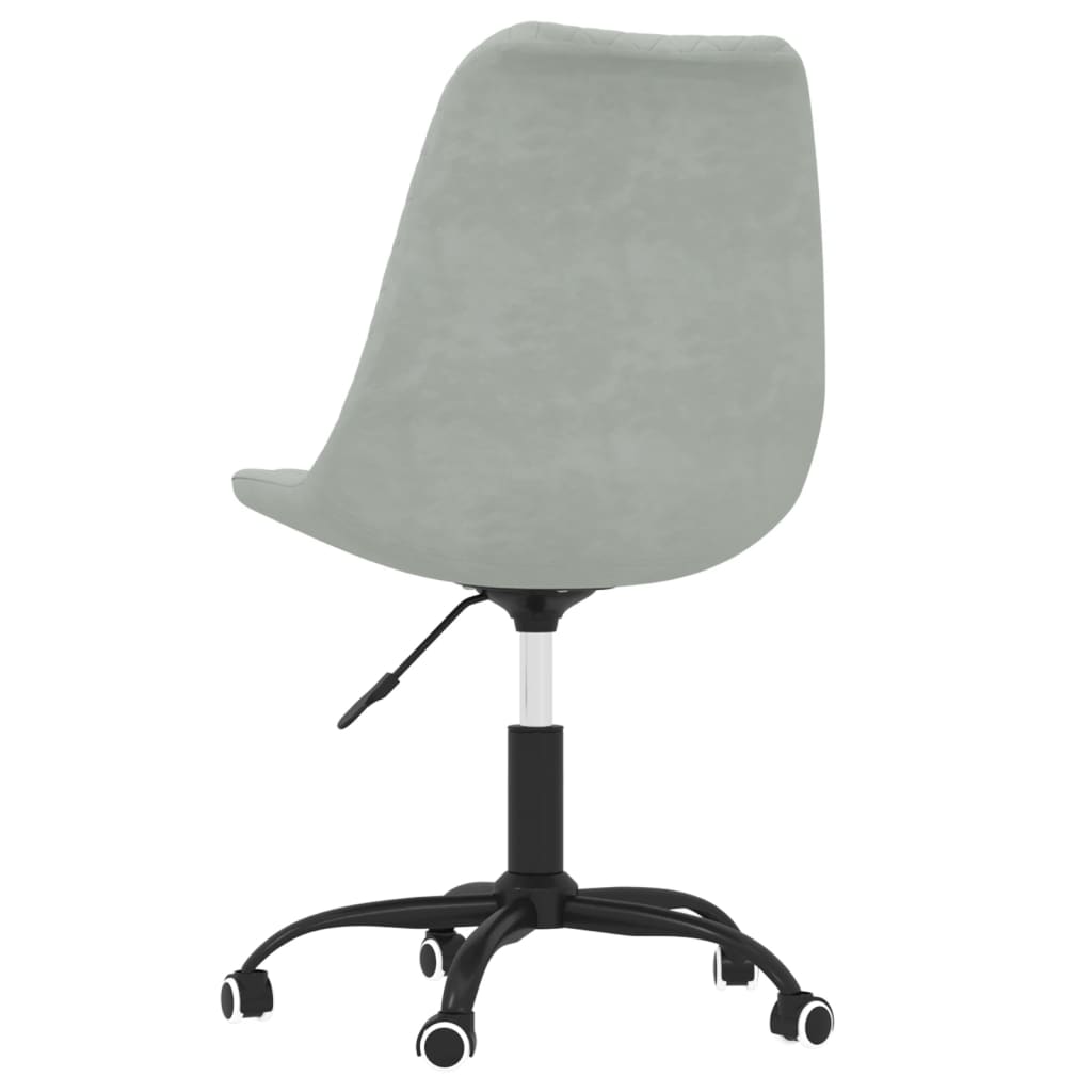 vidaXL Chaises pivotantes à manger lot de 4 Gris clair Tissu