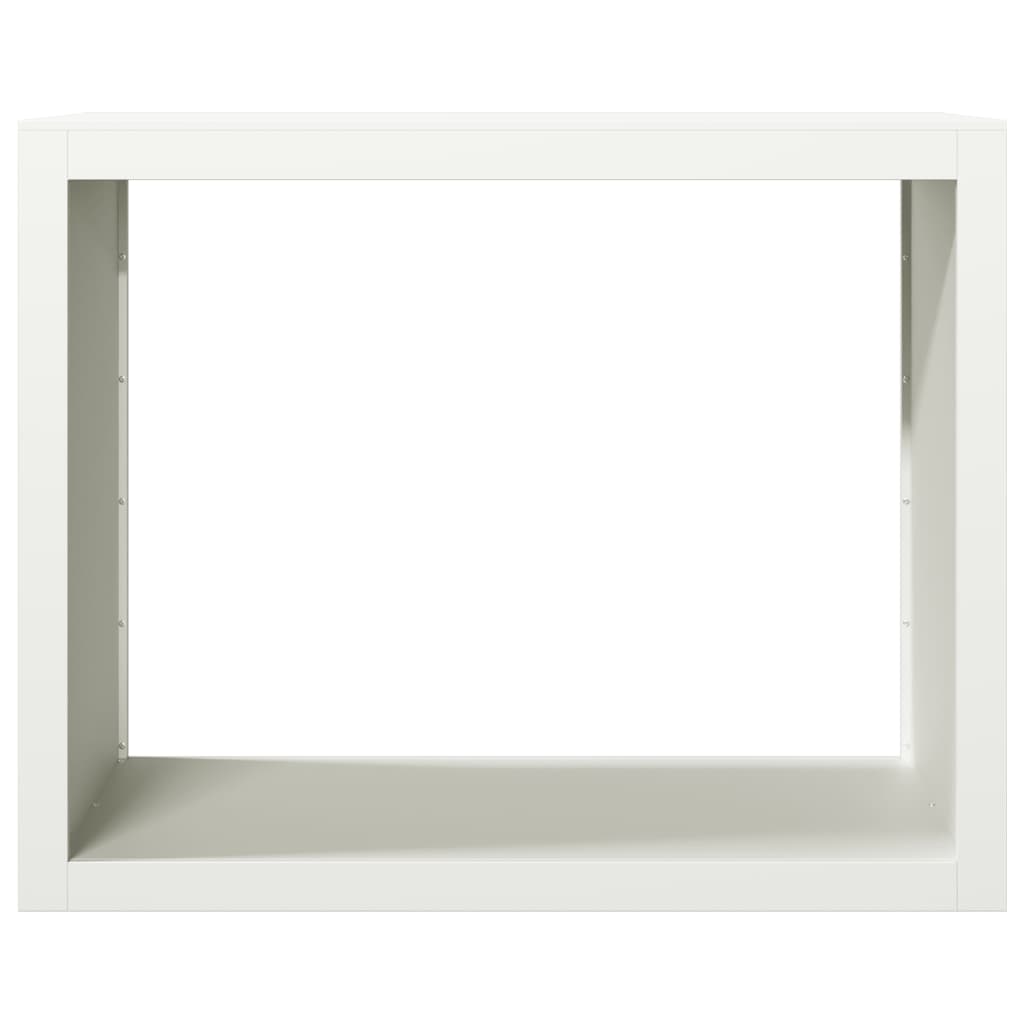 vidaXL Portant de bois de chauffage blanc 100x40x80 cm acier