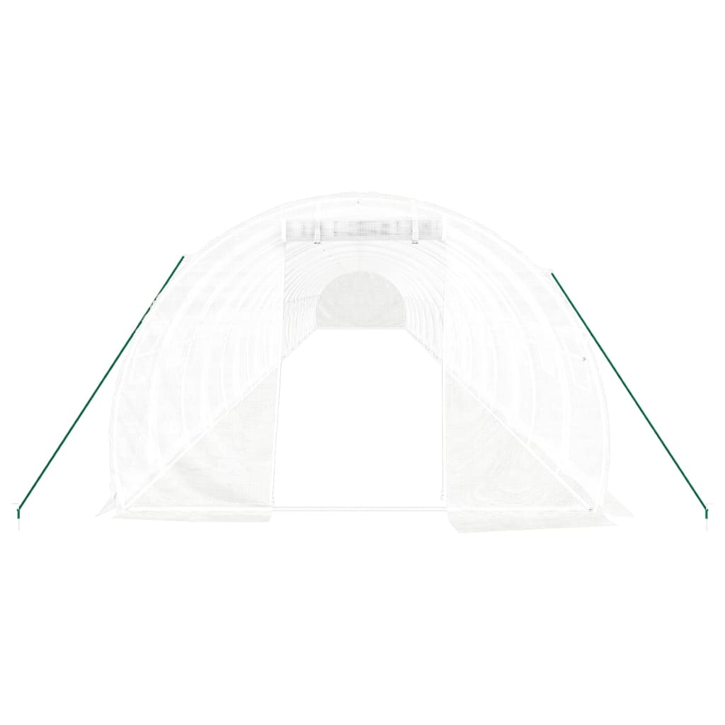 vidaXL Serre avec cadre en acier blanc 66 m² 22x3x2 m