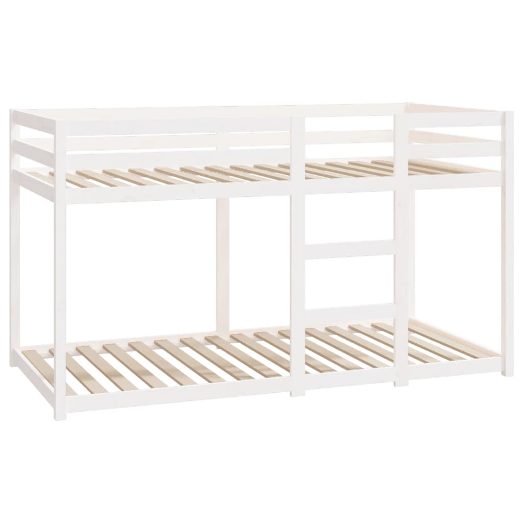 vidaXL Lit superposé Blanc 90x190 cm Bois de pin massif