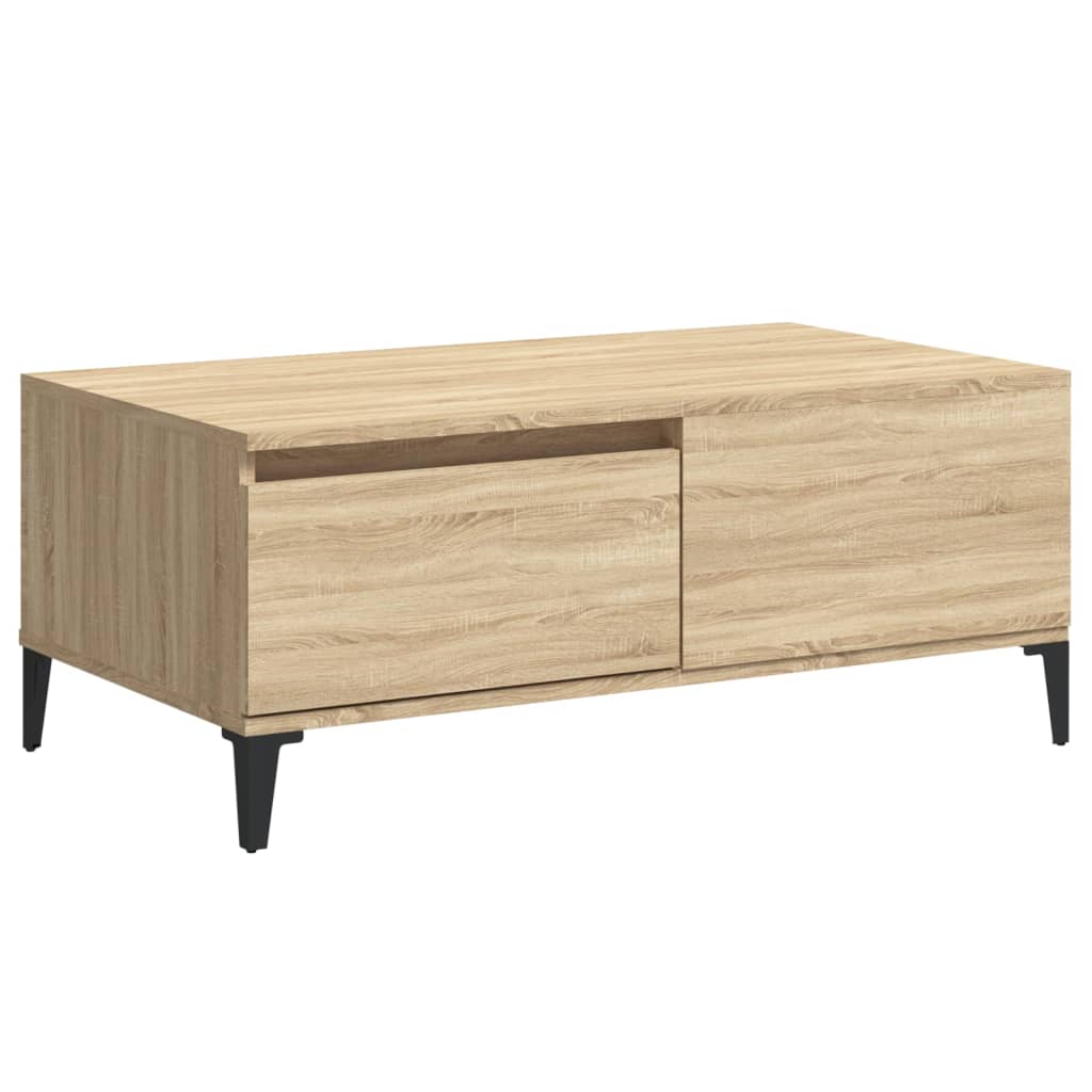 vidaXL Table basse Chêne sonoma 90x50x36,5 cm Bois d'ingénierie