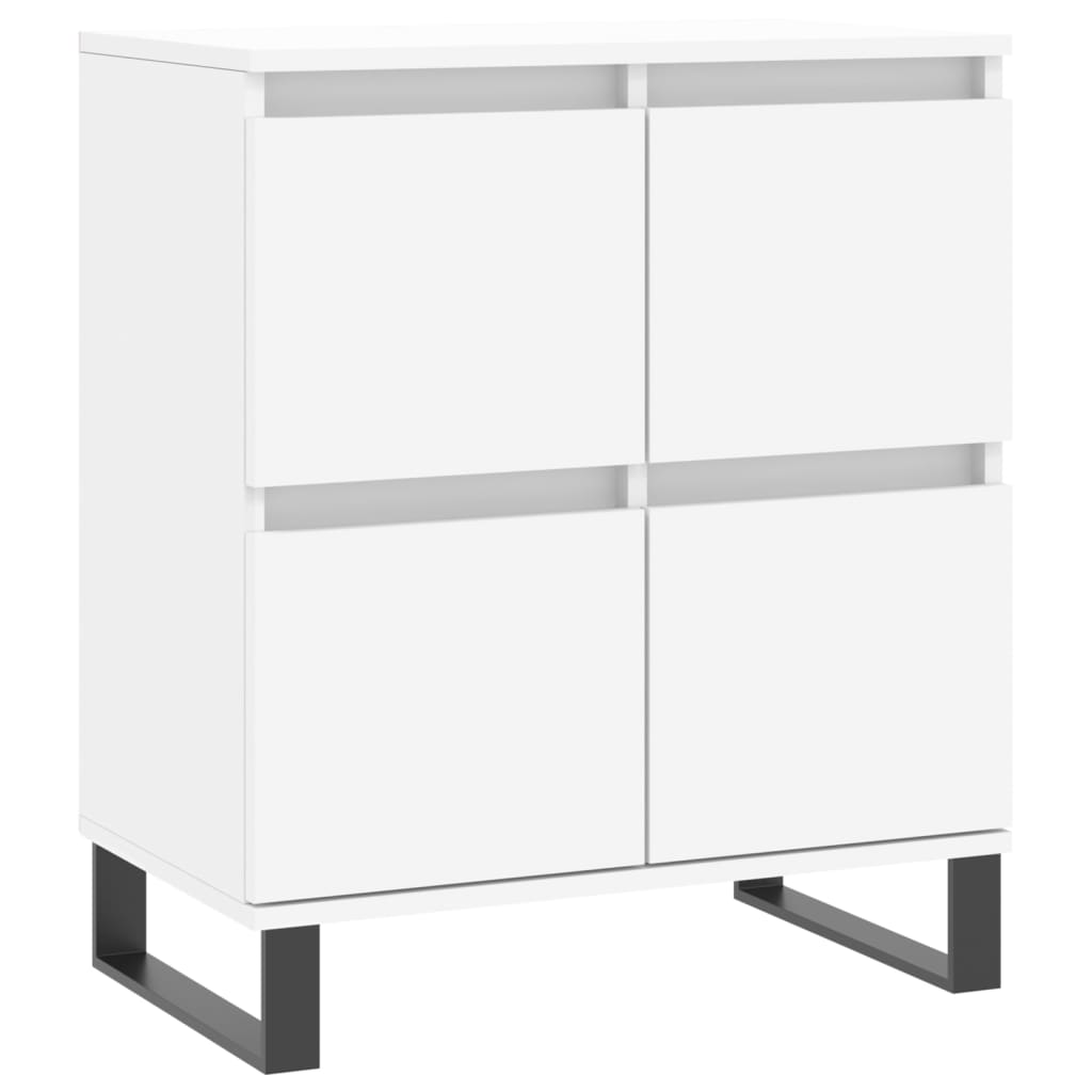 vidaXL Buffets 2 pcs blanc bois d'ingénierie