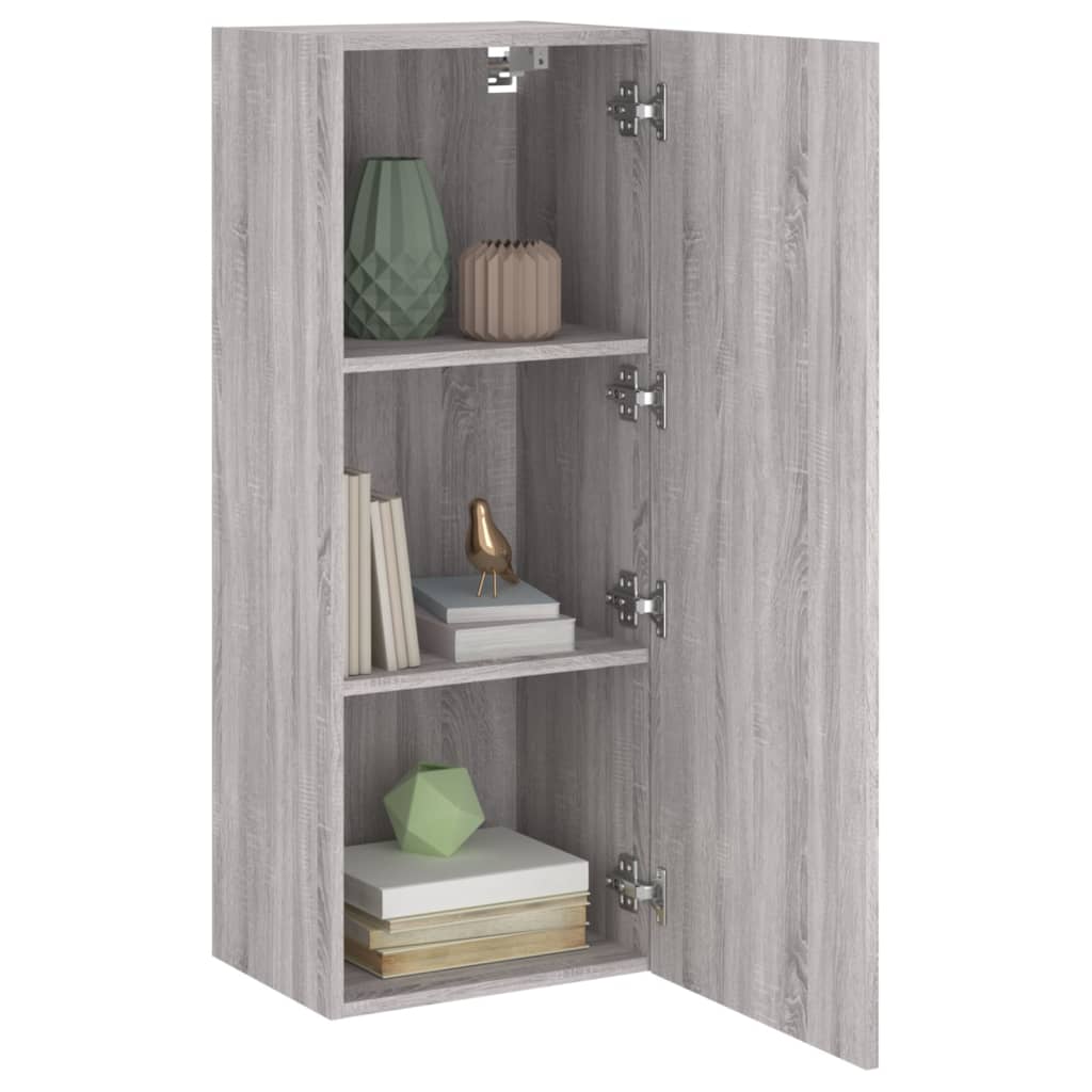 vidaXL Meuble TV mural sonoma gris 40,5x30x102 cm bois d'ingénierie