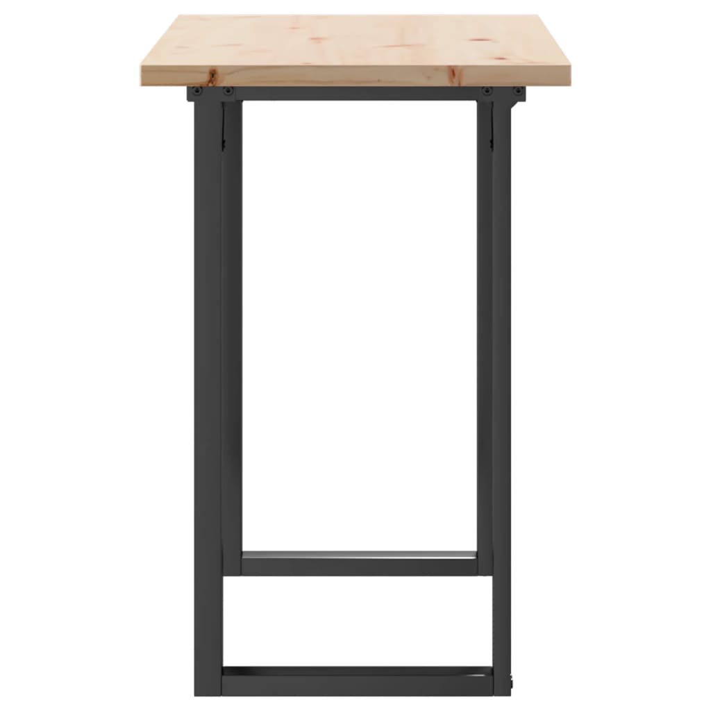 vidaXL Table à manger cadre en O 100x50x75,5 cm bois pin massif fonte